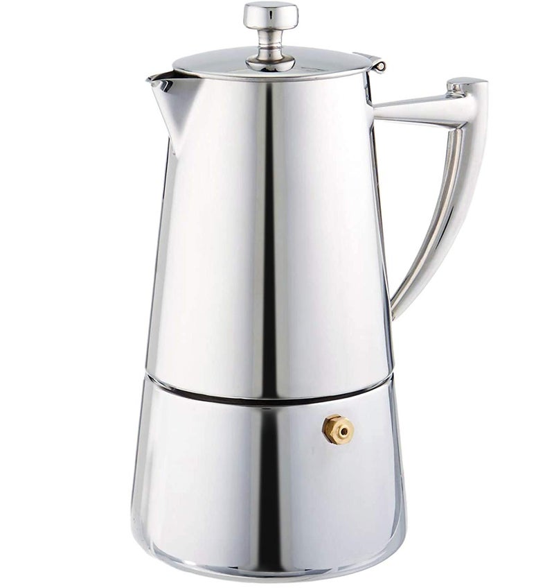 Cuisinox Roma 4-cup Stainless Steel Stovetop Moka Espresso Maker - Image 1